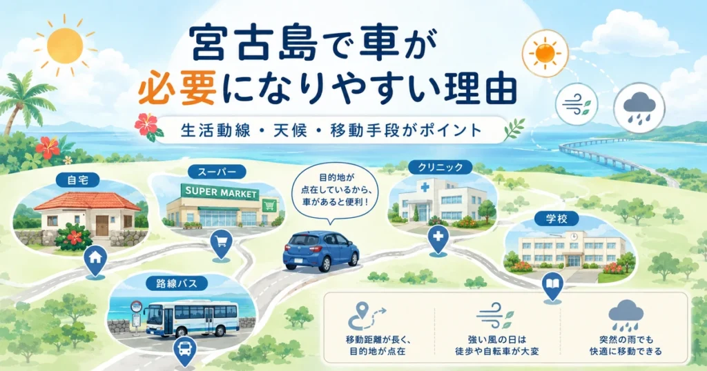 宮古島で車が必要になりやすい3つの理由