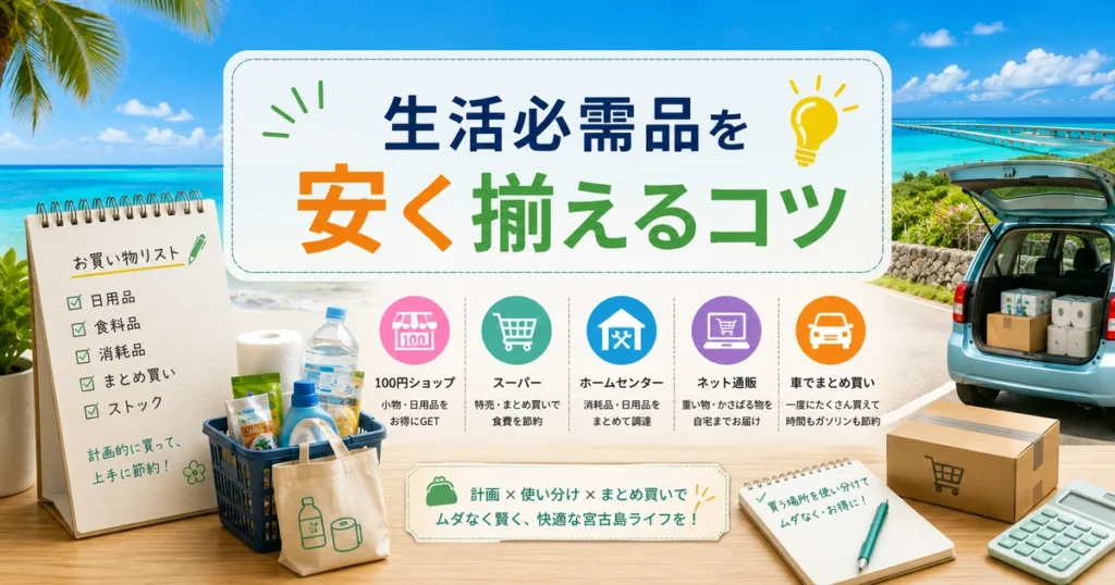 宮古島で生活必需品を安く効率よく揃えるコツ