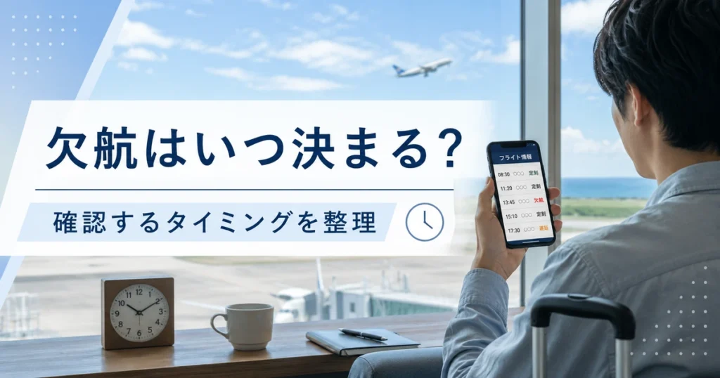 宮古空港の欠航はいつ決まる？確認するタイミング