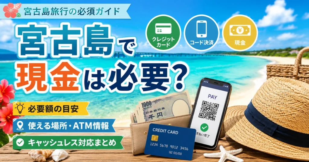 宮古島で現金は必要？必要額・キャッシュレス対応・カード・ATM場所を解説