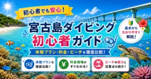 宮古島ダイビング初心者ガイド｜体験プラン・料金・ビーチを比較