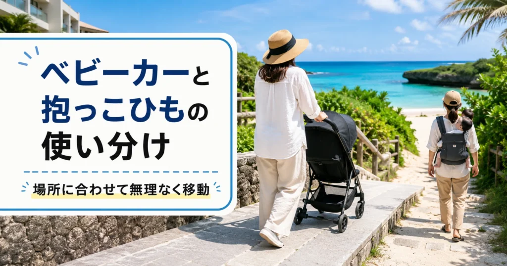 ベビーカーと抱っこひもの使い分け